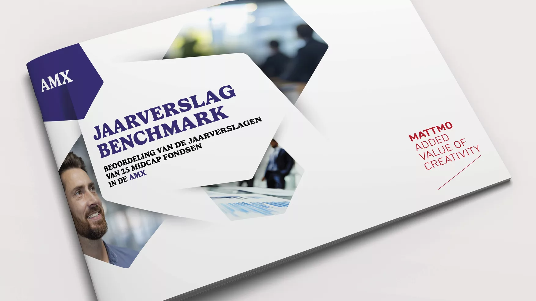 Mattmo Creative | Jaarverslag Benchmark AMX AMX Cover mockup JV benchmark